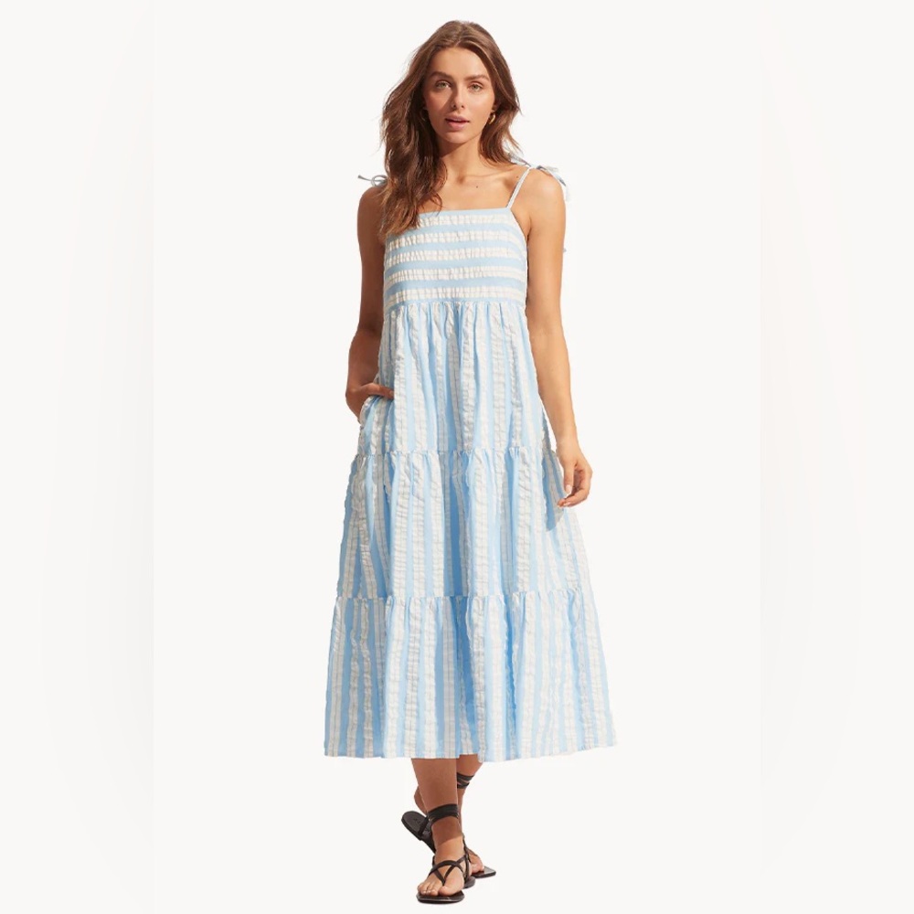 Seafolly Cabana Striped Maxi dress